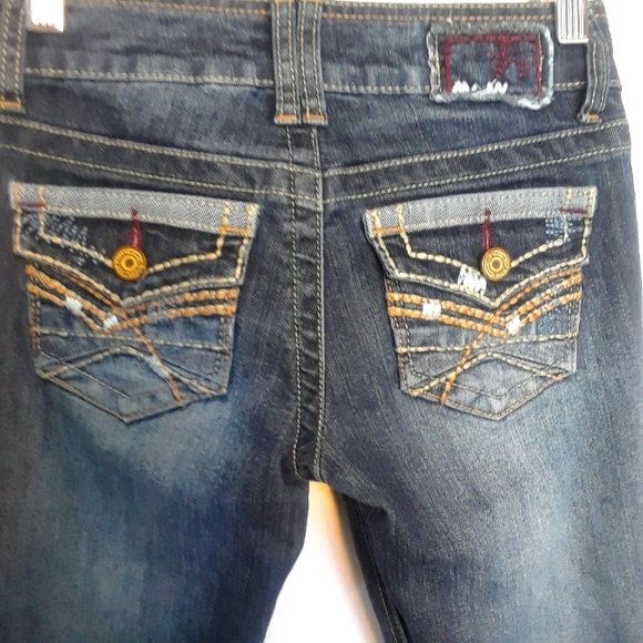 Hydraulic Womens Jeans 0 Dark Wash Metro Flare Str
